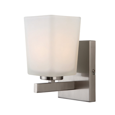 CANARM Hartley, Ivl472A01Bn, One Light Vanity, Flat Opal Glass, 100W Type A,  IVL472A01BN